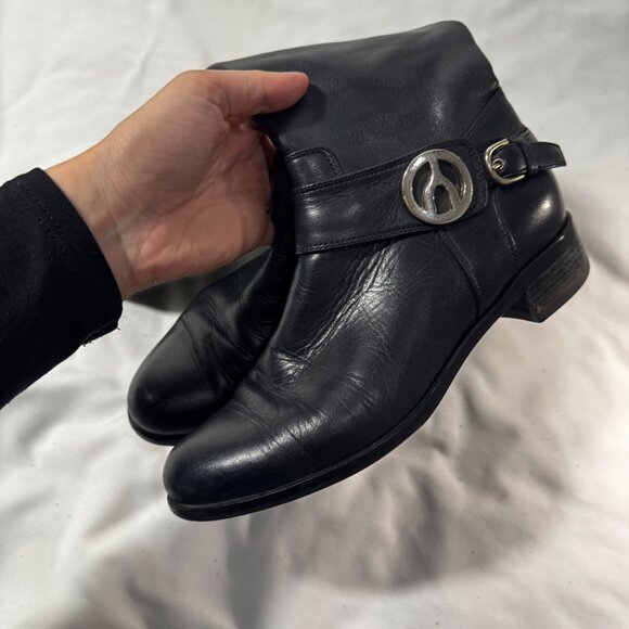 Browns Italian Leather High Knee Riding Boots 37 6.5 Quiet Luxury Preppy Fall - Picture 13 of 16